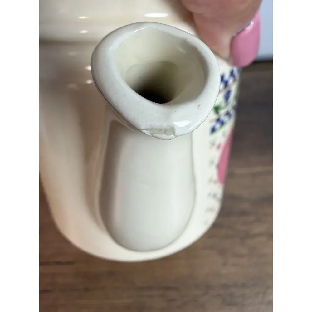 Vintage 1986 Hearts Delight Tea Pot & Canister Set